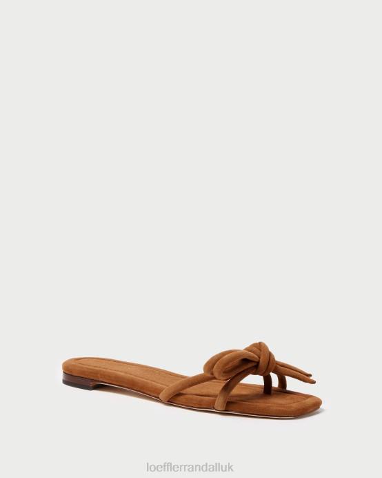 Shoes X82V105 Cacao Women Loeffler Randall Hadley Bow Sandal