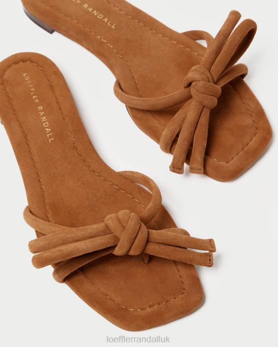 Shoes X82V105 Cacao Women Loeffler Randall Hadley Bow Sandal