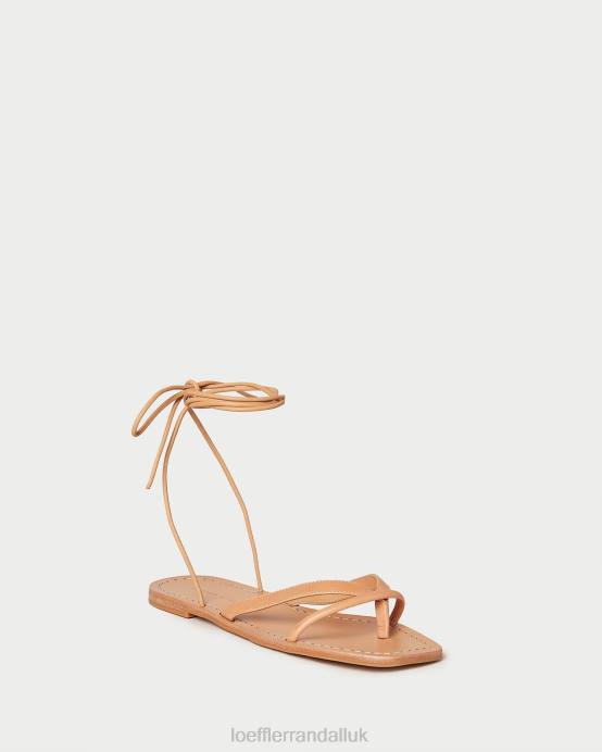 Shoes X82V106 Honey Women Loeffler Randall Lilla Thong Wrap Sandal