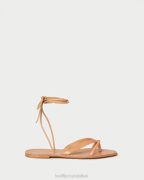 Shoes X82V106 Honey Women Loeffler Randall Lilla Thong Wrap Sandal