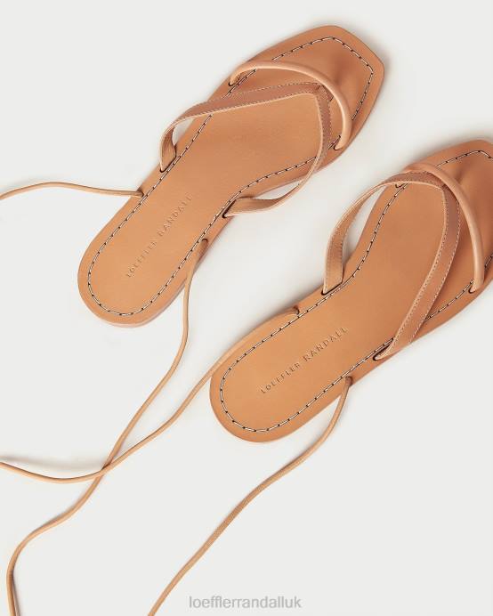 Shoes X82V106 Honey Women Loeffler Randall Lilla Thong Wrap Sandal