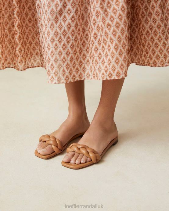 Shoes X82V107 Dark Sand Women Loeffler Randall Jackson Braided Sandal