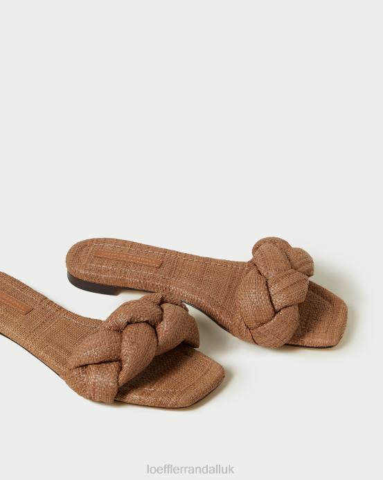 Shoes X82V111 Brown Women Loeffler Randall Joanna Braided Sandal