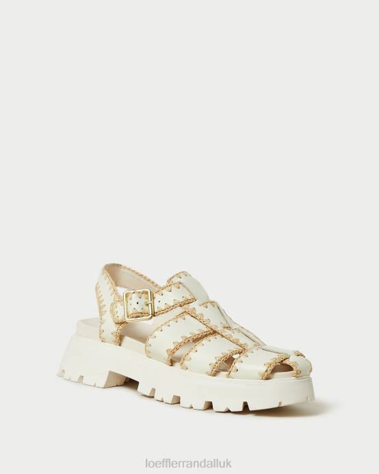 Shoes X82V112 Cream/Natural Women Loeffler Randall Talia Caged Sandal
