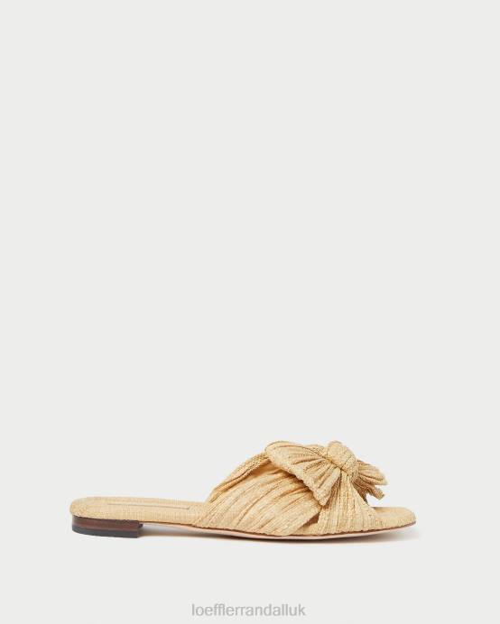 Shoes X82V116 Natural Women Loeffler Randall Daphne Bow Slide