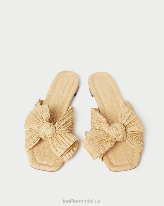 Shoes X82V116 Natural Women Loeffler Randall Daphne Bow Slide