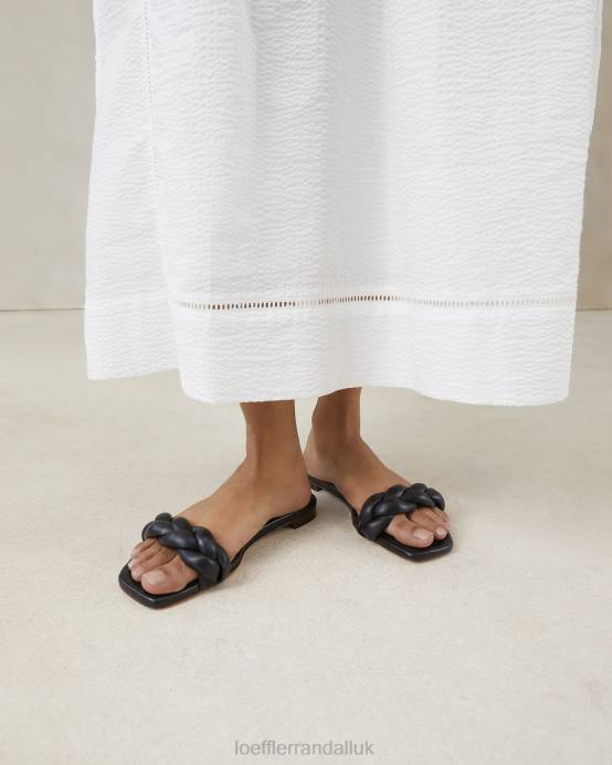 Shoes X82V117 Black Women Loeffler Randall Jackson Braided Sandal
