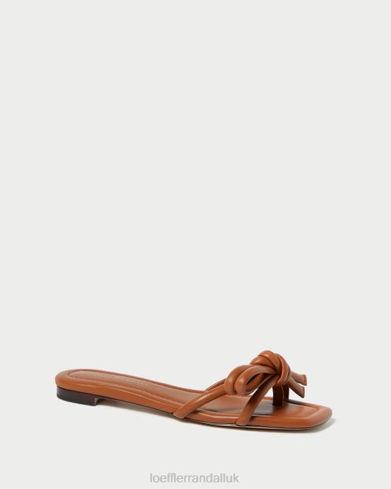 Shoes X82V119 Timber Women Loeffler Randall Hadley Brown Bow Sandal