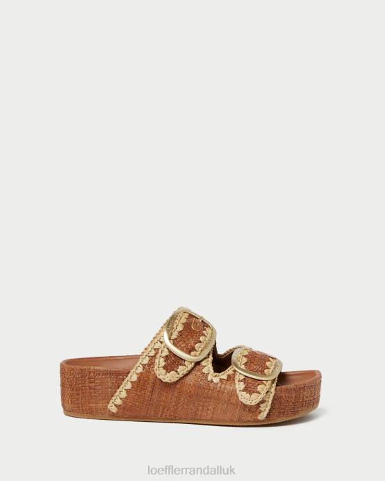 Shoes X82V121 Cuona/Natural Women Loeffler Randall Theo Brown Footbed Sandal