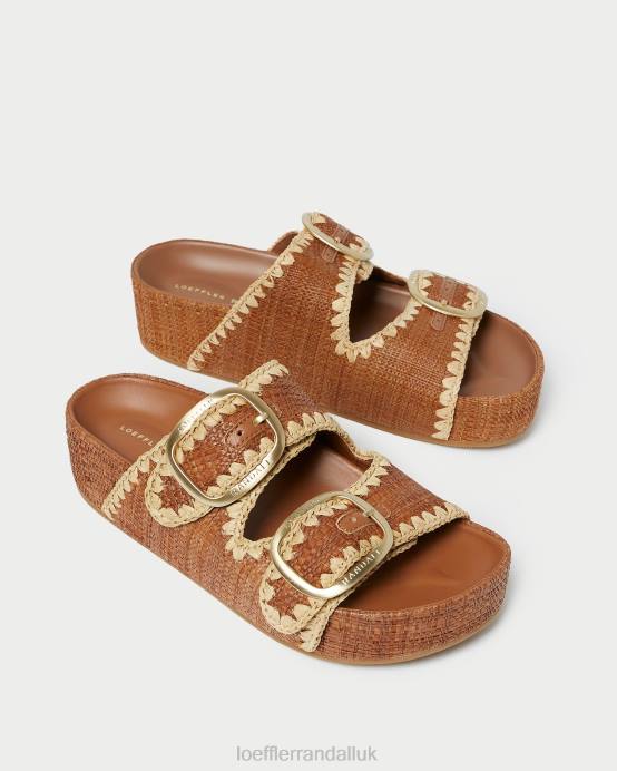 Shoes X82V121 Cuona/Natural Women Loeffler Randall Theo Brown Footbed Sandal