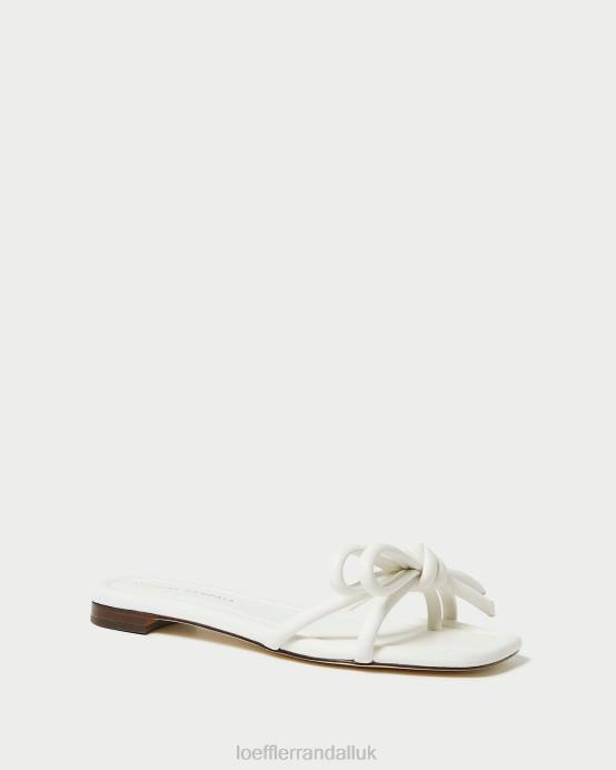 Shoes X82V123 White Women Loeffler Randall Hadley Bow Sandal