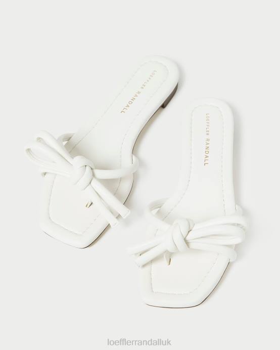 Shoes X82V123 White Women Loeffler Randall Hadley Bow Sandal