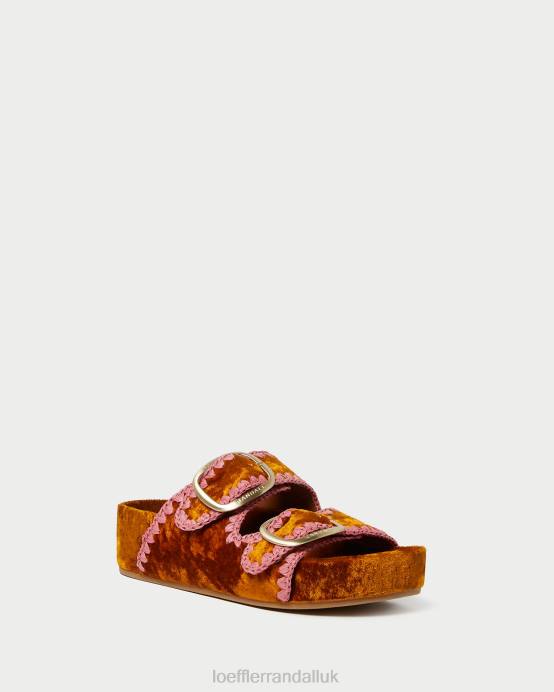 Shoes X82V126 Ochre/Blush Women Loeffler Randall Theo Footbed Sandal