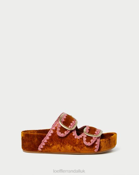 Shoes X82V126 Ochre/Blush Women Loeffler Randall Theo Footbed Sandal