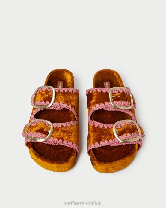 Shoes X82V126 Ochre/Blush Women Loeffler Randall Theo Footbed Sandal