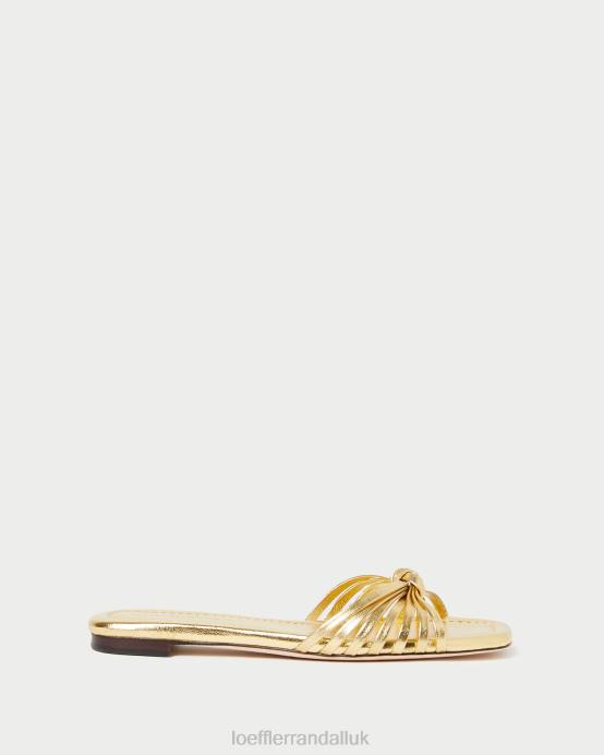 Shoes X82V127 Gold Women Loeffler Randall Izzie Knot Sandal