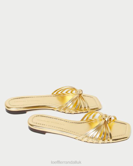 Shoes X82V127 Gold Women Loeffler Randall Izzie Knot Sandal