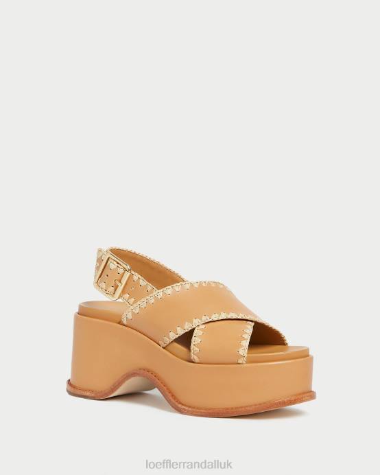 Shoes X82V128 Honey/Natural Women Loeffler Randall Mae Platform Sandal
