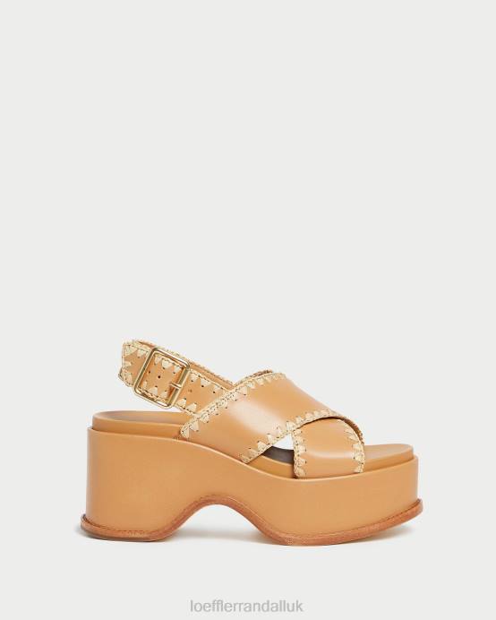 Shoes X82V128 Honey/Natural Women Loeffler Randall Mae Platform Sandal
