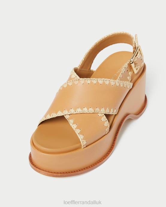 Shoes X82V128 Honey/Natural Women Loeffler Randall Mae Platform Sandal