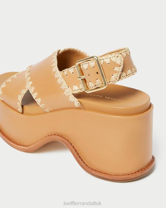Shoes X82V128 Honey/Natural Women Loeffler Randall Mae Platform Sandal