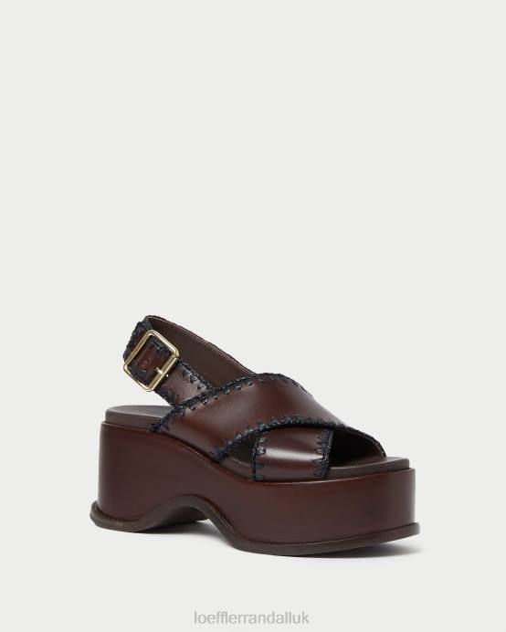 Shoes X82V129 Espresso/Black Women Loeffler Randall Mae Platform Sandal