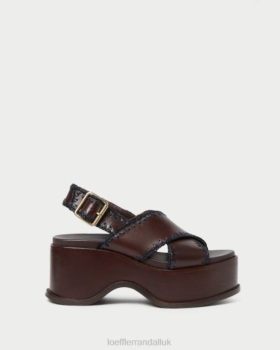 Shoes X82V129 Espresso/Black Women Loeffler Randall Mae Platform Sandal