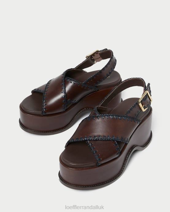 Shoes X82V129 Espresso/Black Women Loeffler Randall Mae Platform Sandal