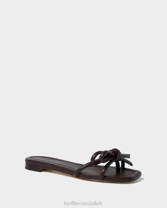 Shoes X82V130 Chocolate Women Loeffler Randall Hadley Bow Sandal