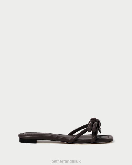 Shoes X82V130 Chocolate Women Loeffler Randall Hadley Bow Sandal