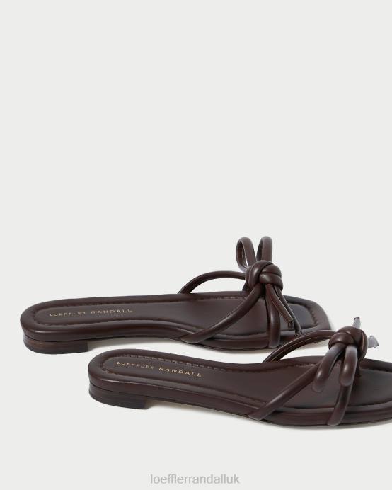 Shoes X82V130 Chocolate Women Loeffler Randall Hadley Bow Sandal