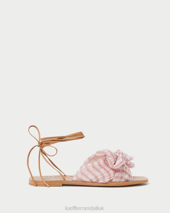 Shoes X82V131 Soft Pink Gingham Women Loeffler Randall Peony Bow Slide
