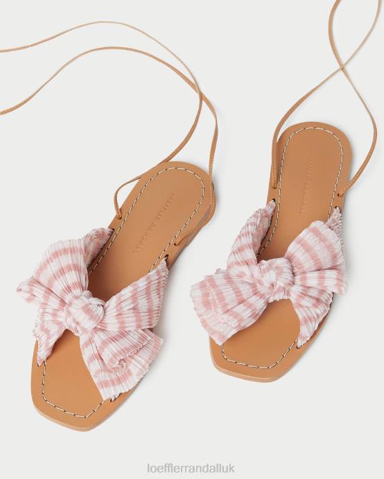 Shoes X82V131 Soft Pink Gingham Women Loeffler Randall Peony Bow Slide