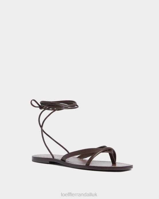 Shoes X82V132 Espresso Women Loeffler Randall Lilla Thong Wrap Sandal