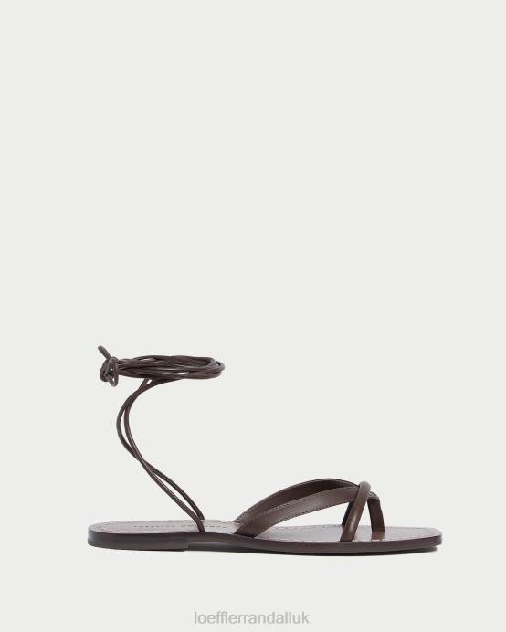 Shoes X82V132 Espresso Women Loeffler Randall Lilla Thong Wrap Sandal