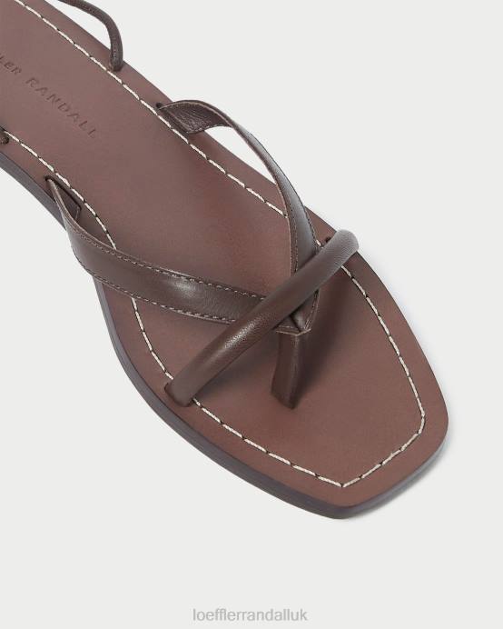 Shoes X82V132 Espresso Women Loeffler Randall Lilla Thong Wrap Sandal