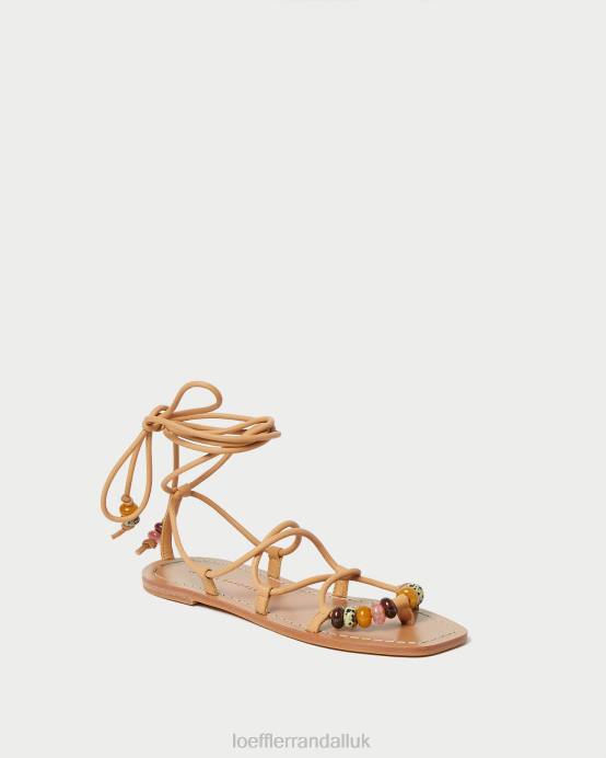 Shoes X82V135 Honey Women Loeffler Randall Colleen Knot Lace-Up Sandal