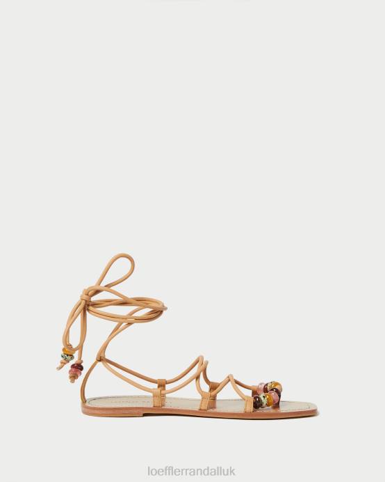 Shoes X82V135 Honey Women Loeffler Randall Colleen Knot Lace-Up Sandal