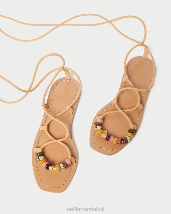 Shoes X82V135 Honey Women Loeffler Randall Colleen Knot Lace-Up Sandal