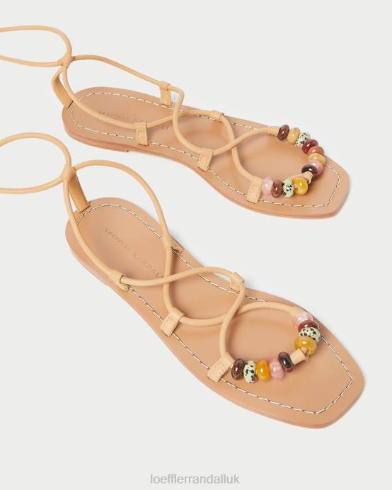 Shoes X82V135 Honey Women Loeffler Randall Colleen Knot Lace-Up Sandal